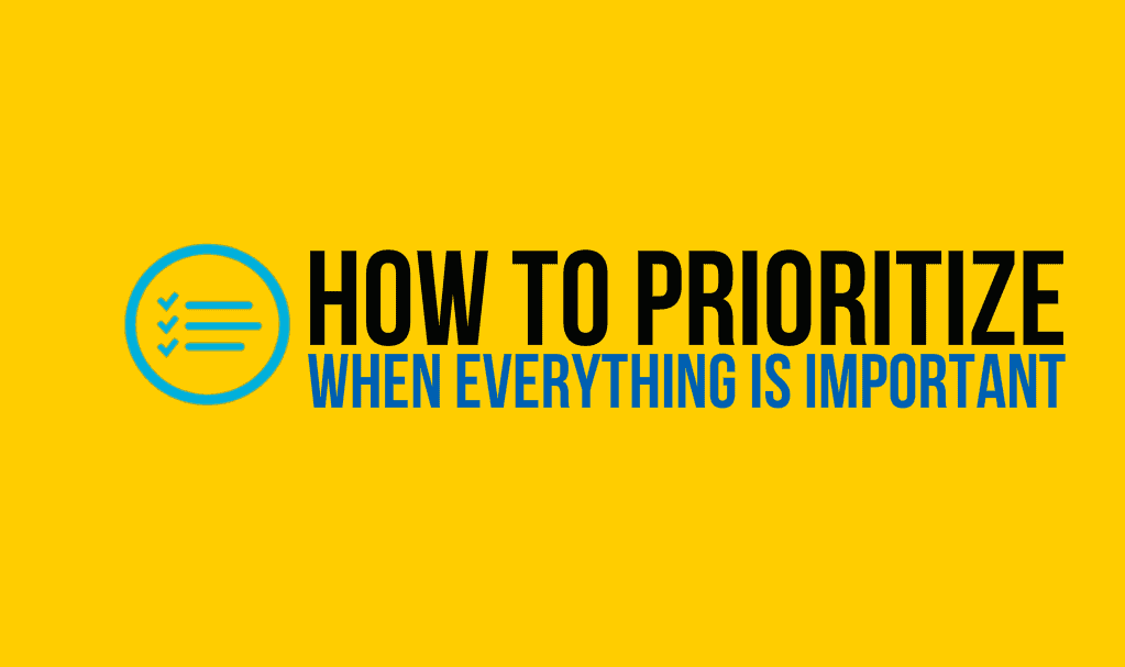 how to prioritize