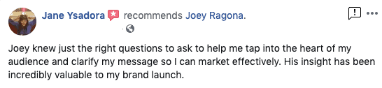 Jane Ysadora FB Testimonial