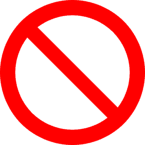 no cross